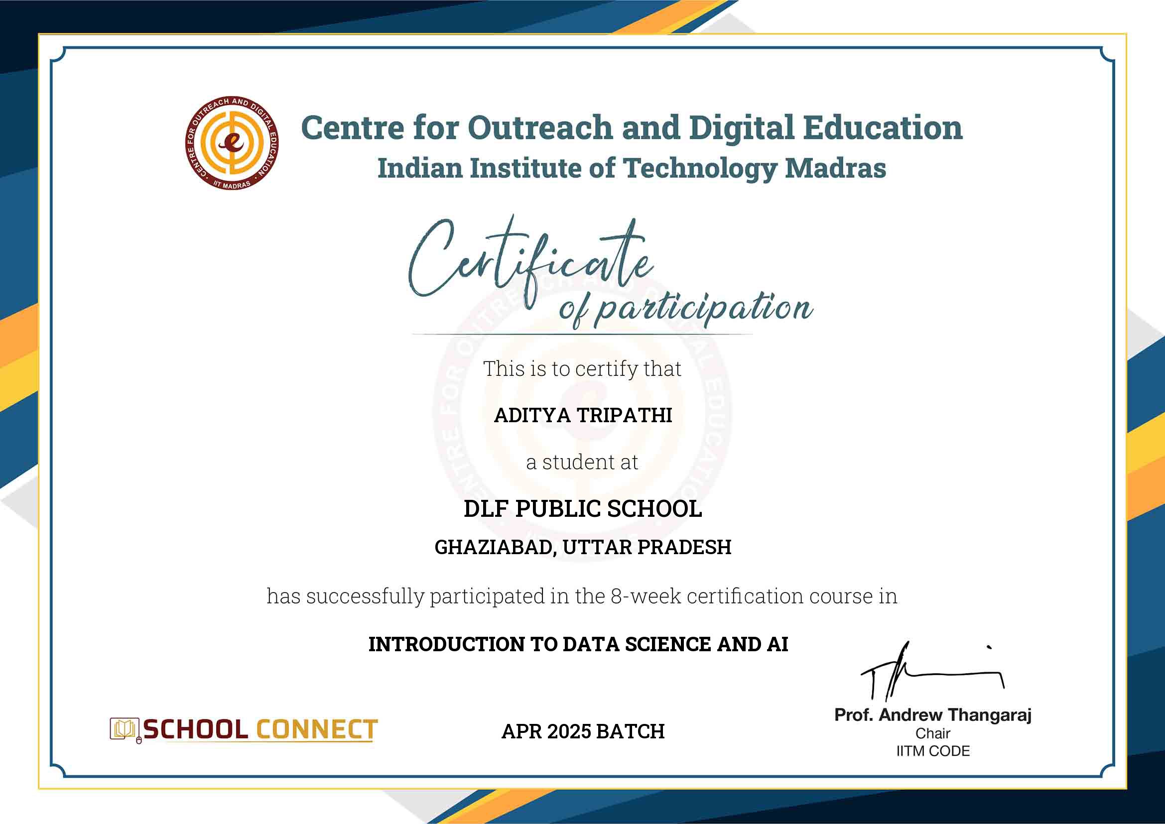Introduction to AI and Data Science certificate